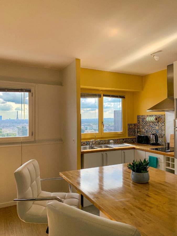 Vue Panoramique Sur Paris : Sublime Appartement Au Centre De Courbevoie Exterior photo